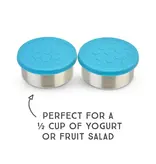 Lunchbots Large (4.5 oz) Stainless Steel Dip Containers (Set of 2), Aqua