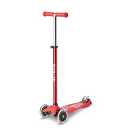 Micro Kickboard Micro Maxi LED Scooter, Red