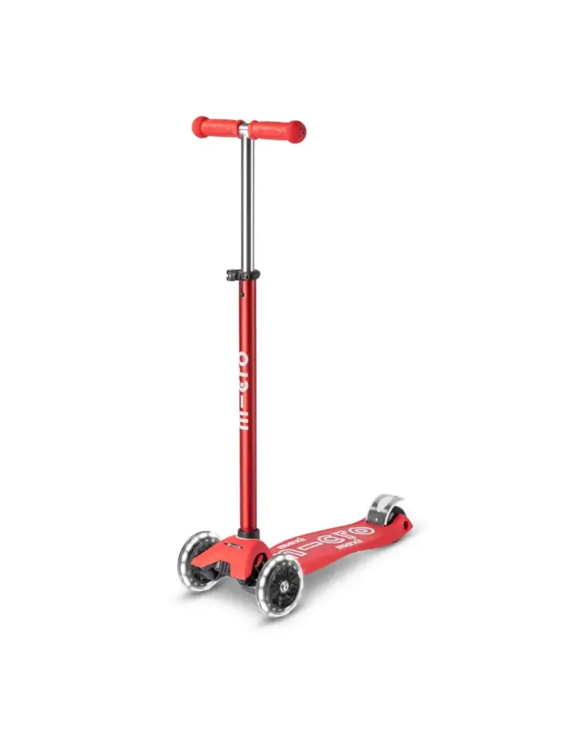 Micro Kickboard Micro Maxi LED Scooter, Red