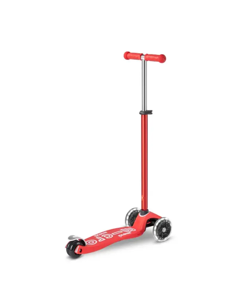 Micro Kickboard Micro Maxi LED Scooter, Red