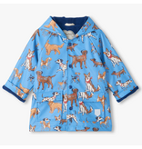 Hatley Blue Little Pups Snap Toddler Rain Coat