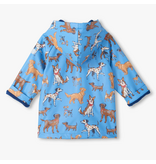 Hatley Blue Little Pups Snap Toddler Rain Coat