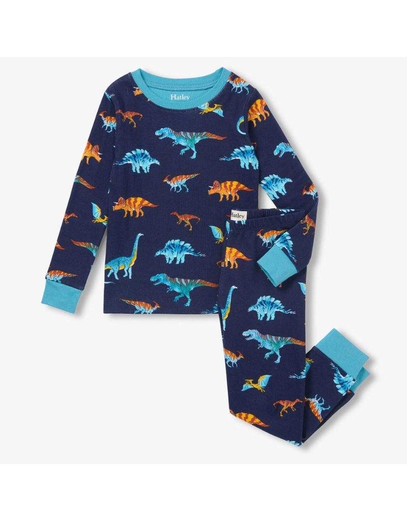 Hatley Colourful Dinos Cotton Rib PJs
