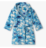 Hatley Dino Silhouette Fuzzy Fleece Robe