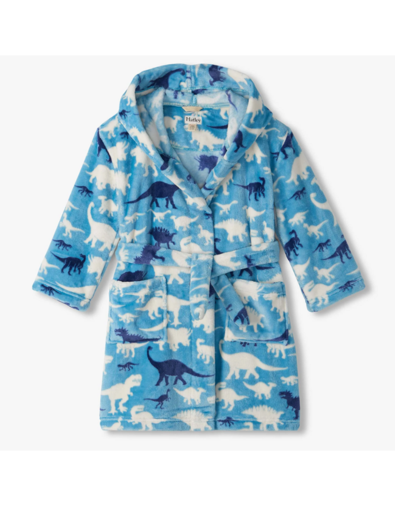 Hatley Dino Silhouette Fuzzy Fleece Robe