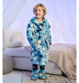 Hatley Dino Silhouette Fuzzy Fleece Robe