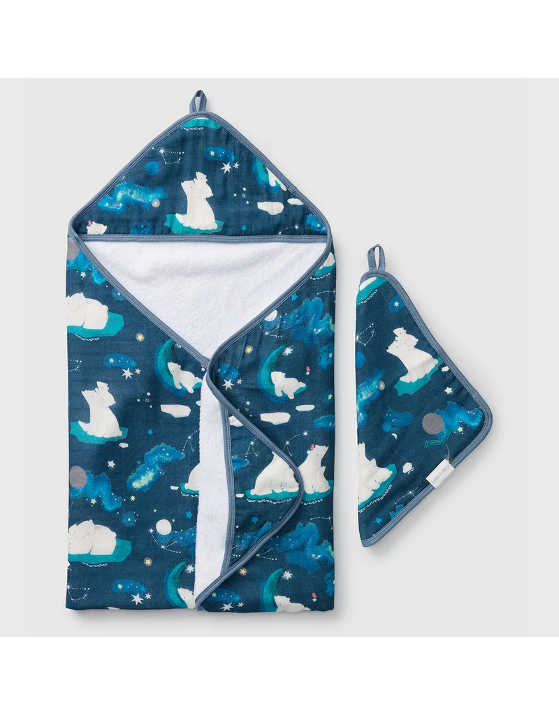 Loulou Lollipop Hooded Towel Set - Stargazing Bear