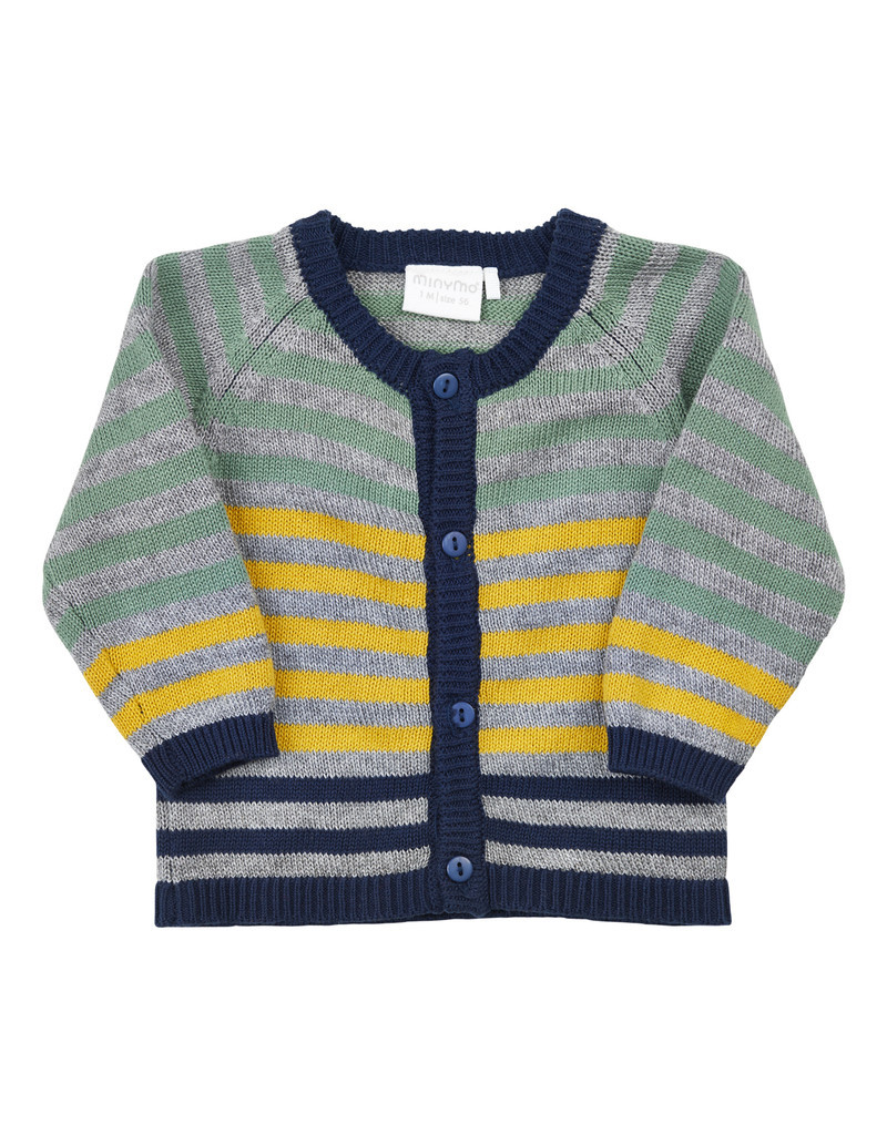 Indigo Striped Baby Cardigan