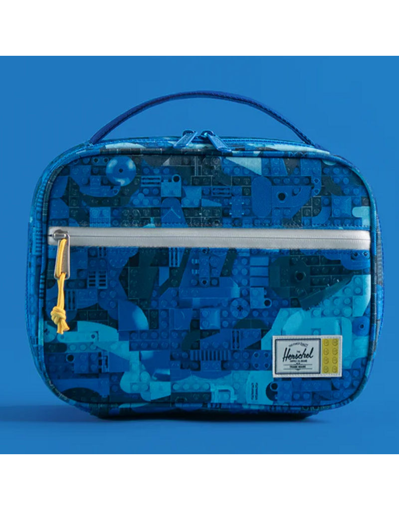 Herschel LEGO Pop Quiz Lunch Box Abstract Bricks Blue