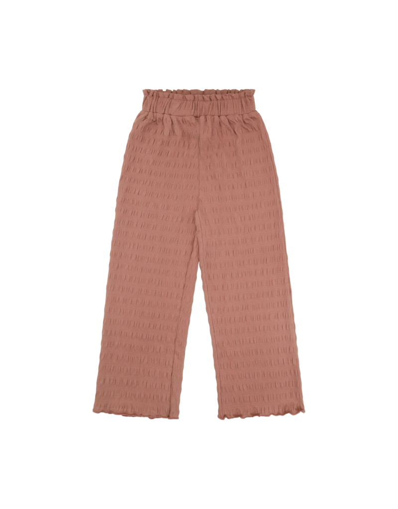 Burlwood Ruffle Waist Pants