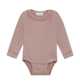 Fawn Ruffle Neck LS Romper