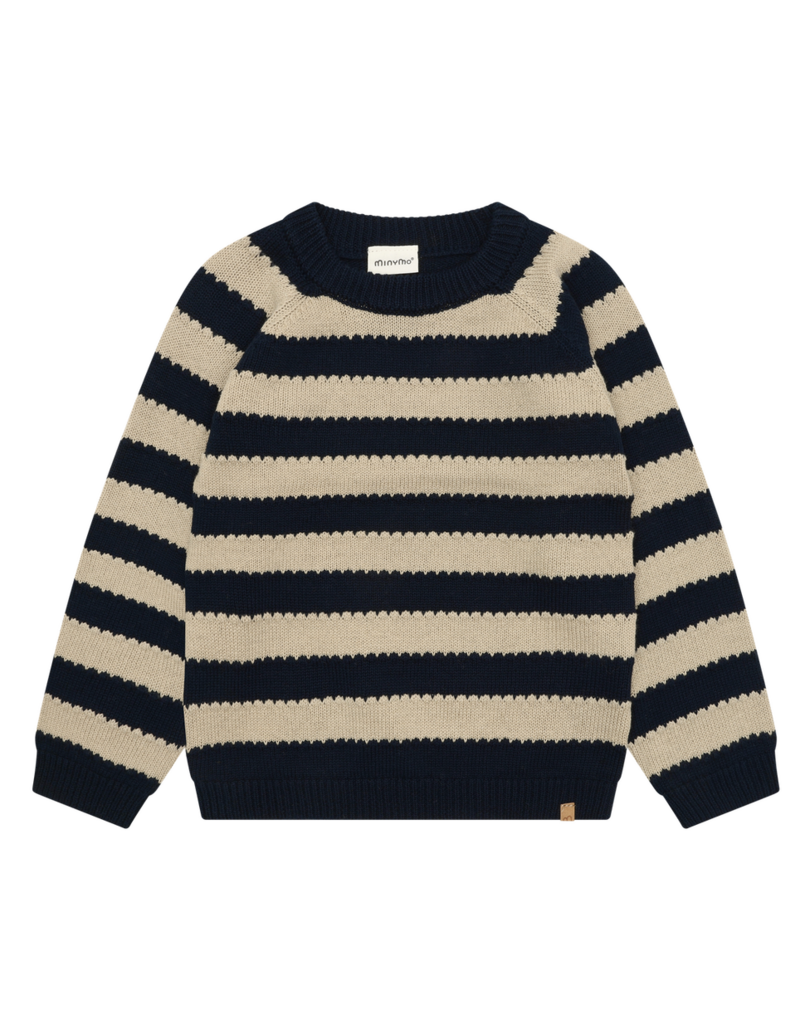 Dark Sapphire Stripe Pullover Sweater