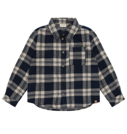 Dark Sapphire Check Button Shirt