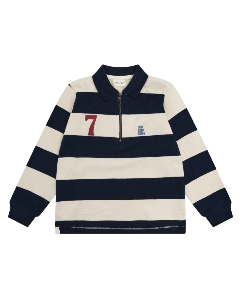 Dark Sapphire Striped Polo