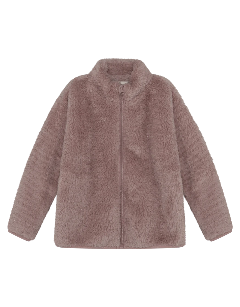 Teddy Fawn Fleece Glitter Jacket