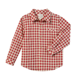 Me & Henry Atwood Woven Shirt, Red/Cream Plaid