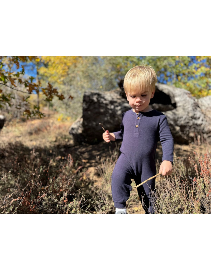 Me & Henry Mason Henley Romper, Navy