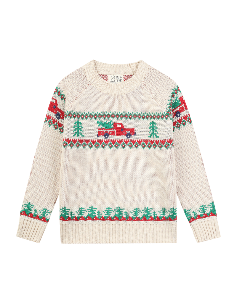 Me & Henry Woody Christmas Car Sweater