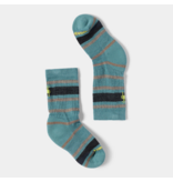 Smartwool Dusty Teal Kids' Hike Light Cushion Striped Crew Socks