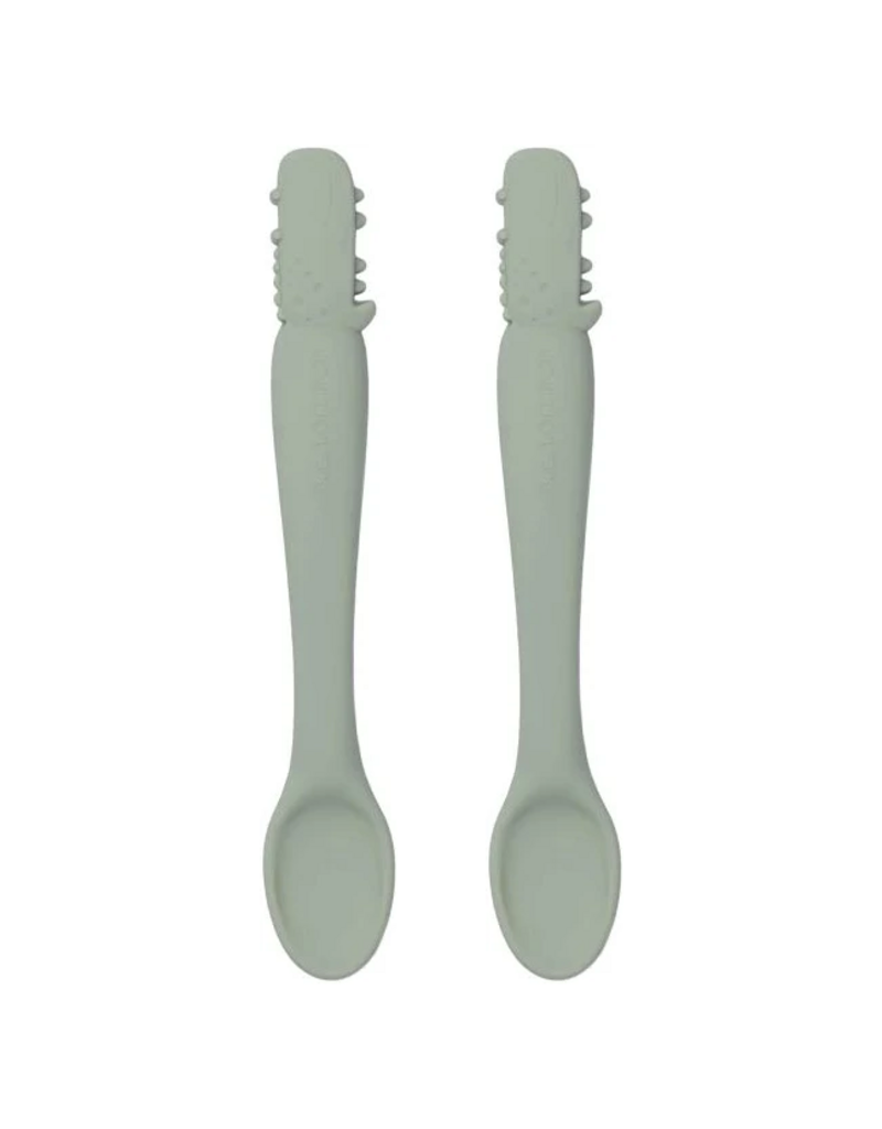 Loulou Lollipop Born to be Wild Silicone Feeding Spoon - Alligator 2pk