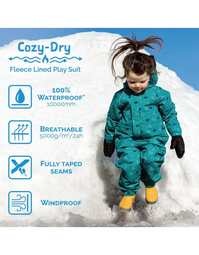 Jan and Jul Dark Spruce Cozy-Dry Lined Play Suit