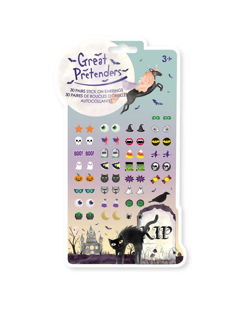 Great Pretenders Halloween Sticker Earrings, 30 pairs