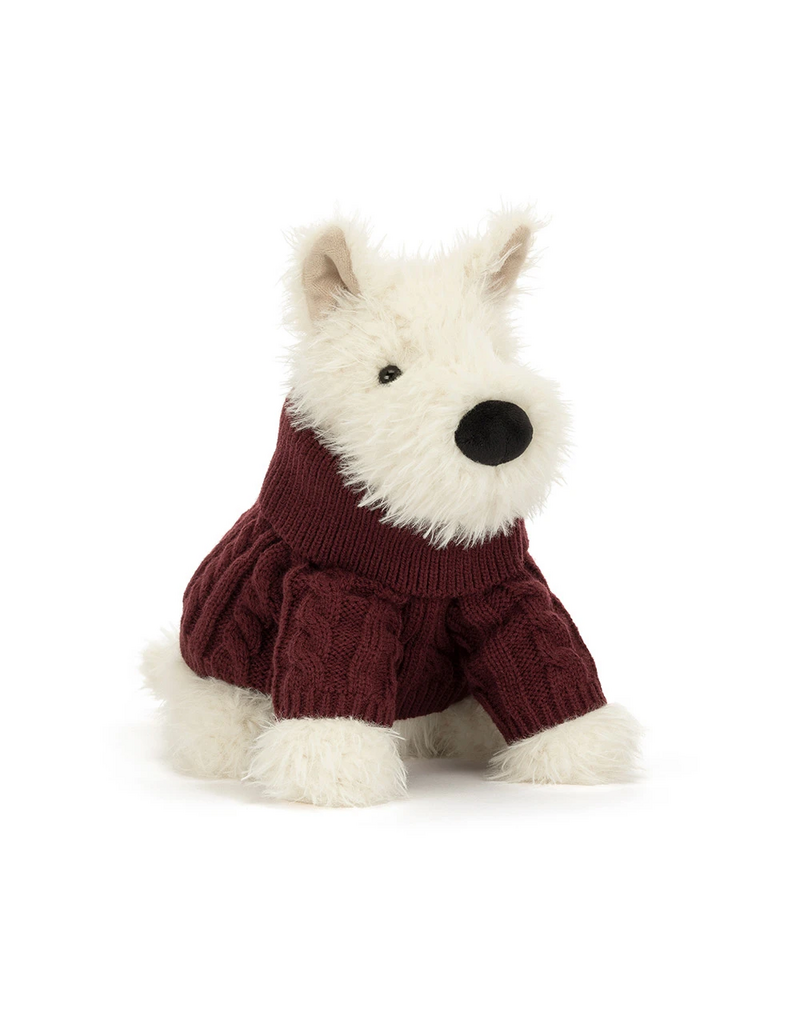 Jellycat Munro Scottie Dog Winter Jumper Outfit
