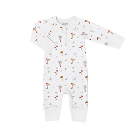 Cream Mushrooms Modal Romper