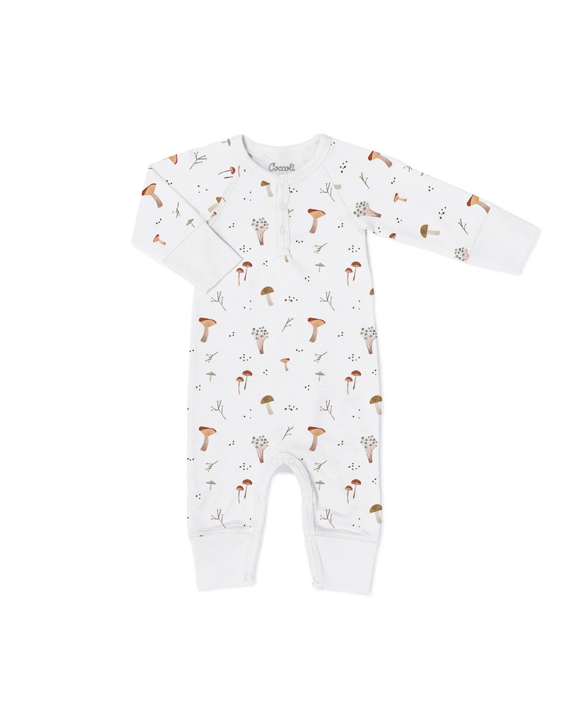 Cream Mushrooms Modal Romper