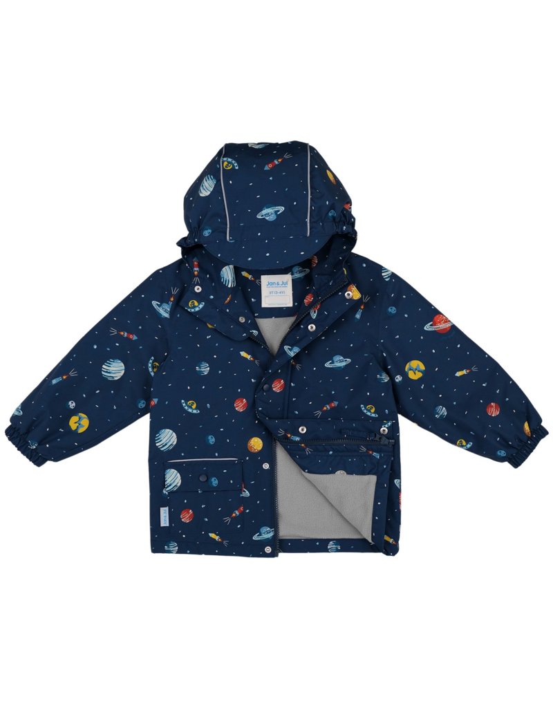 Jan and Jul Planet Patrol Cozy-Dry Lined Rain Jacket
