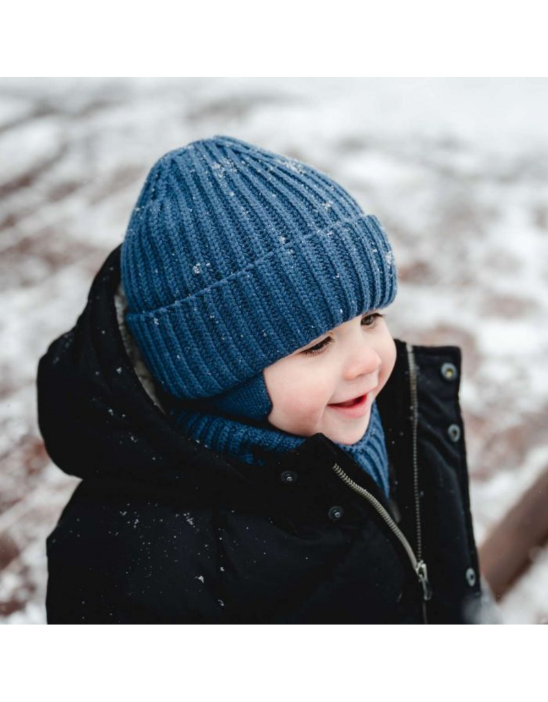 Blue Knit Hat (Ear Flaps)