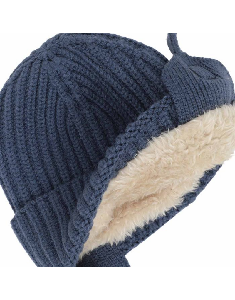 Blue Knit Hat (Ear Flaps)