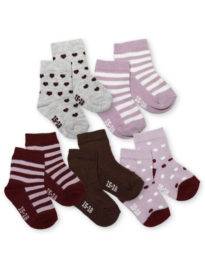 Rose Smoke Multi Patterned Socks 5pk