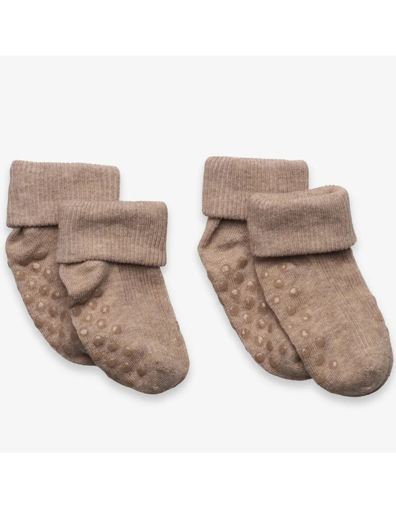 Silver Mink Ribbed Sock 2pk