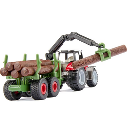 Siku Massey Ferguson With Forestry Trailer