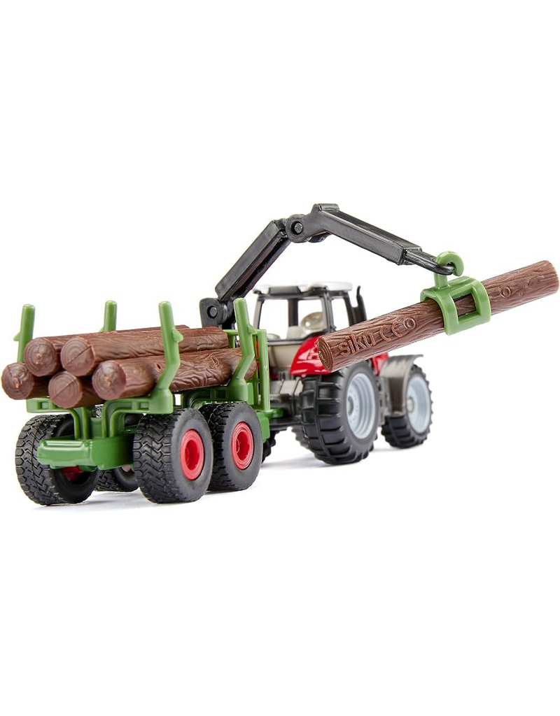 Siku Massey Ferguson With Forestry Trailer