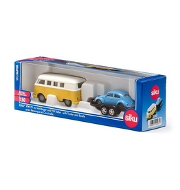 Siku VW T1 w/ Trailer & VW Beetle (1:50)