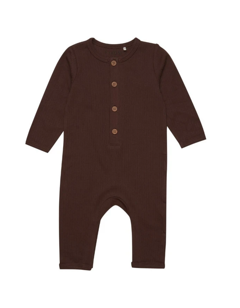 Potting Soil Ribbed Playsuit