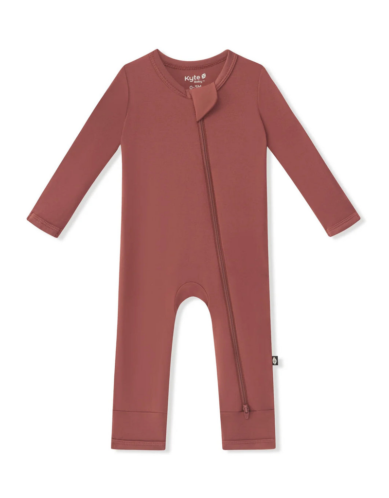Kyte Baby Ember (Burnt Orange) Zip Romper