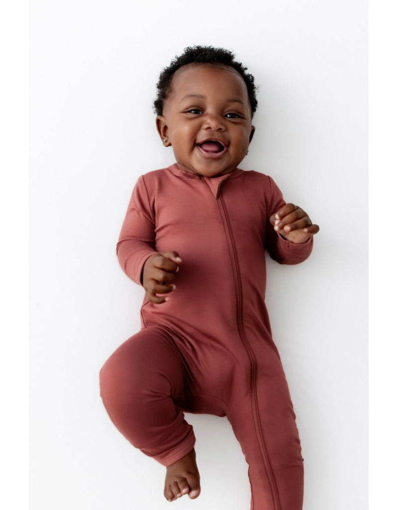 Kyte Baby Ember (Burnt Orange) Zip Romper