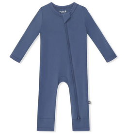 Kyte Baby Oxford Blue Zip Romper
