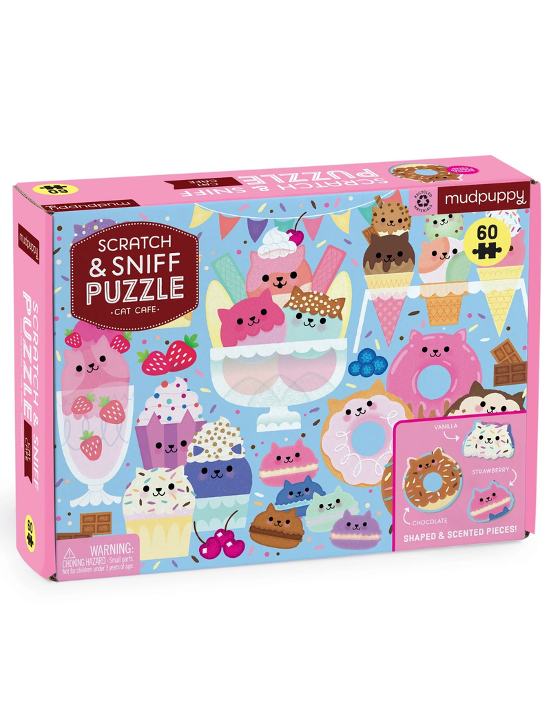 Mudpuppy Cat Cafe 60pc Scratch & Sniff Puzzle
