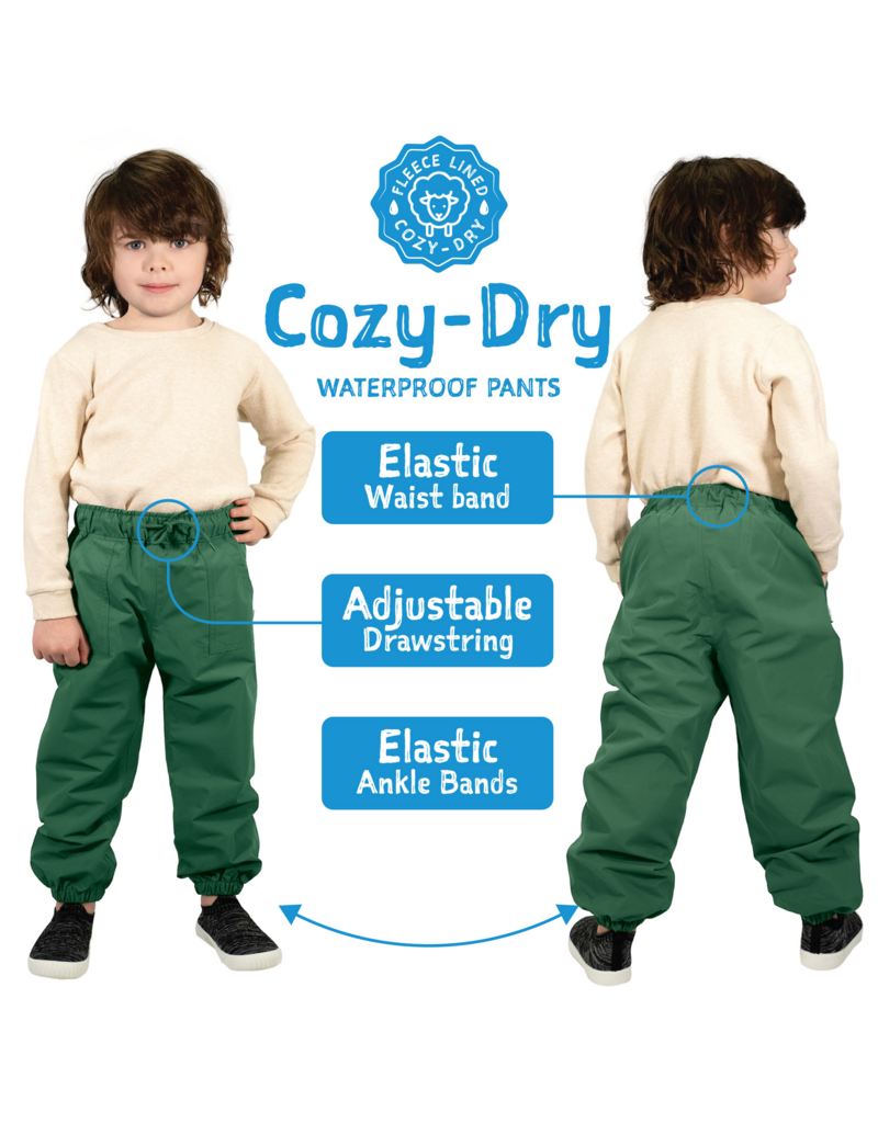 Jan and Jul Dark Spruce Cozy-Dry Lined Rain Pants