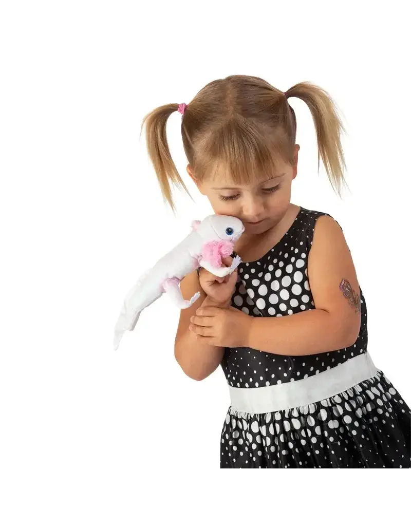 Folkmanis Axolotl White Finger Puppet