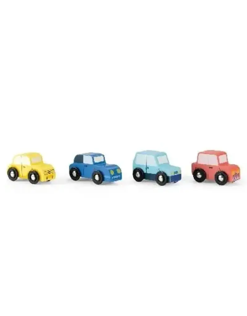 Moulin Roty Avenue Du Moulin - Set Of 4 Wooden Cars