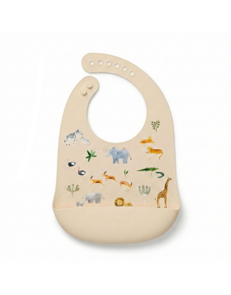 Loulou Lollipop Silicone Bib - Safari Jungle