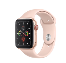 Apple Watch Series 5 GPS + Cellular, 40mm Gold Aluminum Case with Pink Sand Sport Band - S/M & M/L