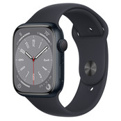 Apple Watch Series 8 GPS 45mm Midnight Aluminum Case with Midnight Sport Band - M/L