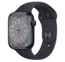 Apple Watch Series 8 GPS 45mm Midnight Aluminum Case with Midnight Sport Band - M/L