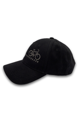 Hermosa Cyclery Hermosa Cyclery Hat - The Strand, Low-Profile, Dark Gray Logo (YP Classic 6245CM)